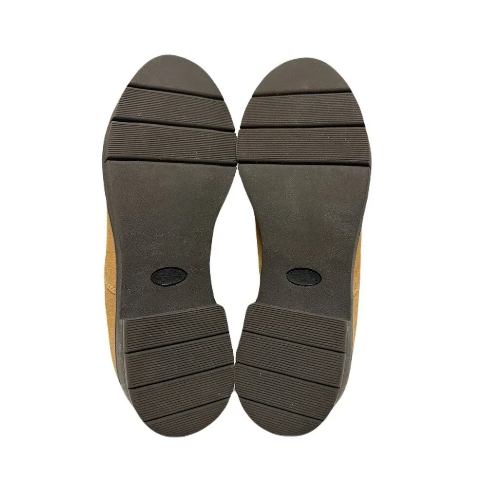 NEW Dr Scholls Womens Size 8.5 Tan Suede Glisten Slip-On Loafers Comfort Shoe